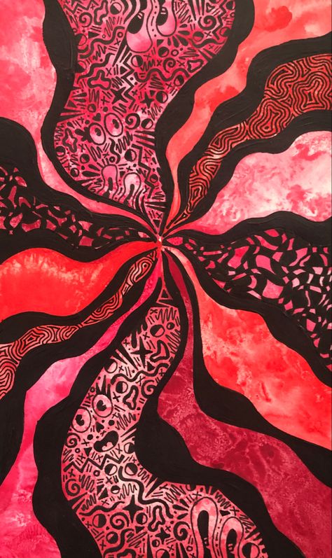 By lilveggie19 #art #drawing #trippy #doodle #tiedye #sketch #artwork #painting #watercolour #ink #penandink #pattern Trippy Watercolor Art, Trippy Art, Pen And Ink, Watercolor Art, Tie Dye, Lily, Doodles, Art Drawings, Abstract Artwork