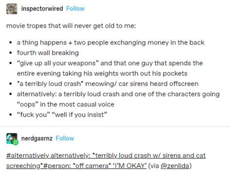 Friend Tropes, Movie Tropes, Writing Humor, Writing Memes, Writing Dialogue Prompts, Dialogue Prompts, Writing Things, Writing Inspiration Prompts, Writing Dialogue