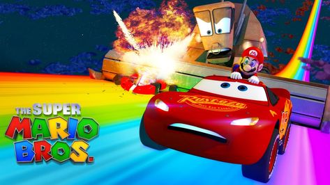 Super Mario Bros VS McQueen Amore Action! There's Frank! Mario Kart In Real Life, Rainbow Road Mario Kart, Real Life Mario Kart Japan, Cruz Ramirez, Mario Kart Switch, Mario Kart Racing Tokyo, Kart Parts, Mario Kart 8, Disney Pixar Cars