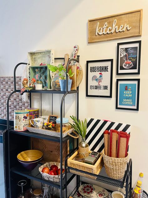 Kitchen storage ideas . Storing kitchen wares in style . Indian Kitchen Storage Ideas, Small Indian Kitchen Organisation, Indian Kitchen Organization Ideas, Small Kitchen Decor Indian, Ikea Racks, Diwan Design, Indian Kitchen Decor Ideas, Indian Kitchen Decor, Affordable Kitchen Decor