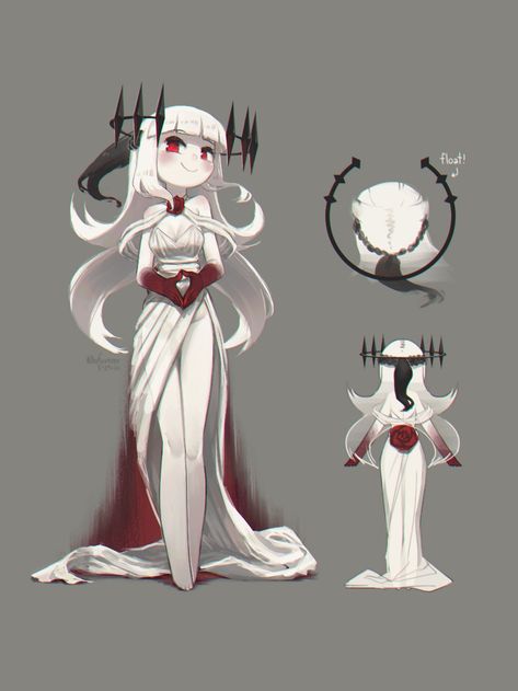 Ange Demon, Female Character Design, Cute Art Styles, Character Design References, Creature Art, White Hair, Cartoon Art Styles, Art Reference Poses, Fantasy Character Design