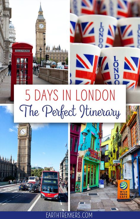 London Itinerary: The ultimate London itinerary, perfect if you have 2, 3, 4, or 5 days to spend here. The best things to do, including maps, prices, and money saving tips. 5 Days In London, Earth Trekkers, London England Travel, London Itinerary, London Vacation, Travel Guide London, United Kingdom Travel, London Tours, Perfect Itinerary