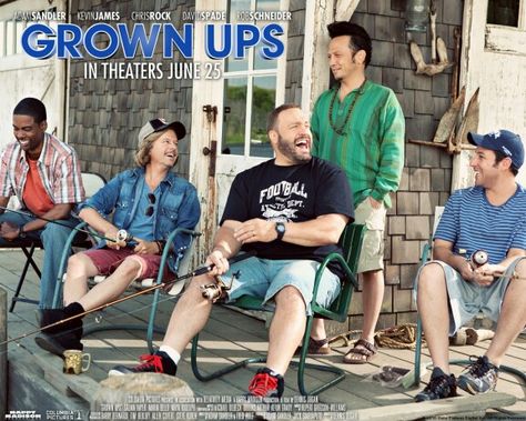 . Grown Ups Movie, Adam Sandler Movies, Grown Ups 2, David Spade, Rob Schneider, Kevin James, Chris Rock, Tv Show Outfits, Adam Sandler