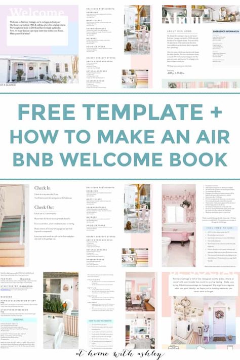 Airbnb Welcome Book Template Free, Airbnb Welcome Basket, Airbnb Checklist, Airbnb House Rules, Vacation Rental Host, Airbnb Business, Airbnb Welcome Book Template, Airbnb Welcome Book, Airbnb House