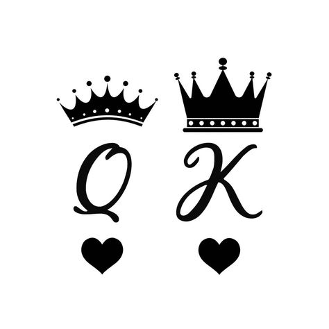 Tattoo King, King Crown Tattoo, King Queen Tattoo, Queen Crown Tattoo, Queen Of Hearts Tattoo, Him And Her Tattoos, Anniversary Tattoo, King And Queen Crowns, Stunning Tattoos