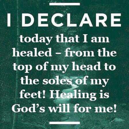 I claimed it in Jesus name I Am Healed, Decree And Declare, Healing Verses, Morning Quotes For Friends, Healing Prayer, Online Prayer, I Declare, Christian Sayings, Jesus Heals