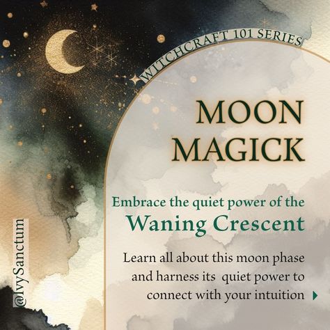 🌘✨ Embrace the Quiet Power of the Waning Crescent Moon ✨🌘 The Waning Crescent moon (duration about 4~5 days) is the last phase in the decreasing moon period. And the final part of this phase - the last visible sliver of the moon, is sometimes referred to as the Balsamic Moon, derived from the Latin word balsamum, meaning "restorative" or "healing", and adopted into astrological language. This period is deeply connected to introspection, healing, and spiritual preparation. And according to t... Balsamic Moon, Waning Crescent Moon, Waning Crescent, Latin Word, Latin Words, The Quiet, Moon Phases, Crescent Moon, Crescent