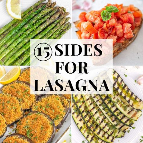 Looking to find ideas for what to serve with lasagna? We've got you covered with these side dishes, including vegetables, grains and salads. Side Dishes For Lasagna, What To Serve With Lasagna, Lasagna Sides, Lasagna Side Dishes, Veggie Lasagna Recipe, Fennel And Orange Salad, Healthy Lasagna, Best Sides, Eggplant Parmigiana