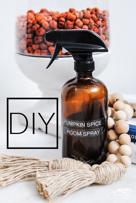 DIY Pumpkin Spice Room Spray & Potpourri | Making Lemonade Leather Diffuser, Homemade Room Spray, Pumpkin Spray, Christmas Room Spray, Room Spray Recipe, Pest Spray, Ant Spray, Diy Room Spray, Diy Pumpkin Spice