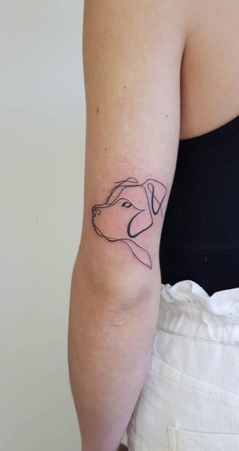 Fine Line Dog Tattoo, Tattoo Perro, Tattoos 2024, Pitbull Tattoo, Portrait Tattoos, Explore Tattoo, Stylish Tattoo, Line Art Tattoos, Face Tattoos