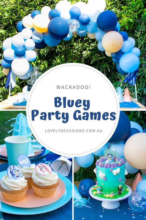 Bluey Birthday Party Punch, Bluey Party Games Diy, Bluey Themed Games, Bluey Birthday Game Ideas, Bluey Birthday Party Game Ideas, Bluey Themed Party Games, Bluey Themed Birthday Party Games, Bluey Party Game Ideas, Bluey Birthday Party Ideas Games