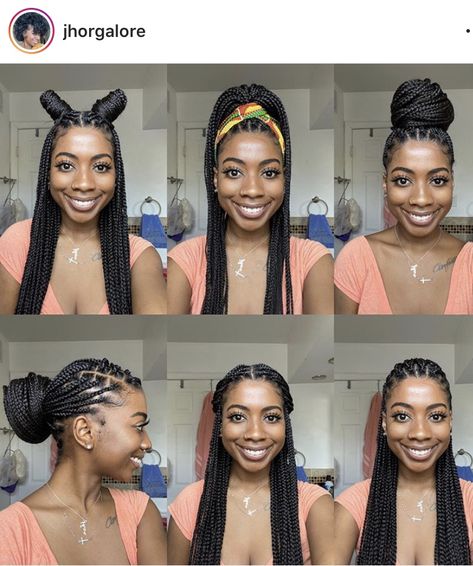 Ways To Style Your Hair, Big Box Braids Hairstyles, Braided Cornrow Hairstyles, Box Braids Hairstyles For Black Women, Braids Hairstyles Pictures, Cute Box Braids Hairstyles, Pelo Afro, Hair Twist Styles, Box Braids Styling