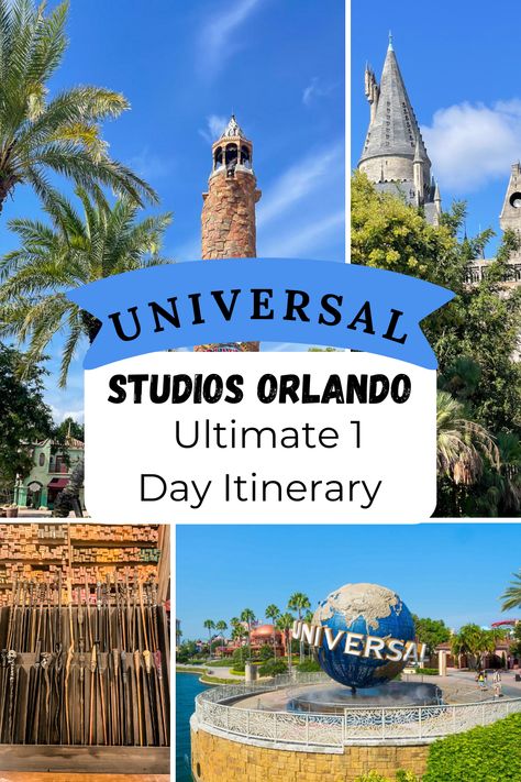 Make the most of your day at Universal Orlando with our ultimate one day itinerary! From exploring the magical world of Harry Potter to experiencing thrilling rides and attractions, we've got you covered. Perfect for a quick Universal Studios Orlando trip or part of a larger Universal vacation.  #UniversalStudiosOrlandoHarryPotter #UniversalStudiosOrlandoPlanning #OrlandoStudios #UniversalStudiosOrlandoTrip #UniversalVacation #OrlandoTravel #UniversalStudiosFlorida Universal Orlando Itinerary, Universal Studios Orlando Itinerary, Visiting Universal Studios Orlando, Universal Orlando Tips, Universal Vacation Planning, Mgm Studios Orlando, Universal Studios Orlando Rides, Universal Studios Orlando Attractions, Harry Potter Orlando Universal Studios