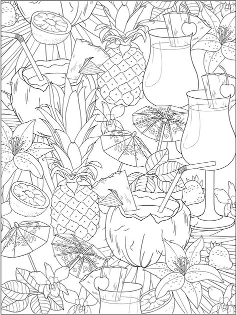 Welcome to Dover Publications Dover Coloring Pages, Food Coloring Pages, Summer Coloring Pages, Dover Publications, Free Adult Coloring Pages, Printable Adult Coloring Pages, Color Magic, Coloring Tutorial, Cute Coloring Pages