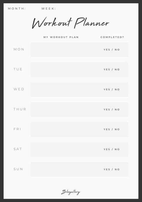 Workout Plan Template, Workout Plan For Men, Journal Tracker, To Do Planner, Fitness Planner Printable, Be More Organized, Free Printable Planner, Workout Plan For Beginners, Workout Planner