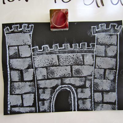 Four Square Writing, Castles Topic, Castle Crafts, Fairy Tales Unit, Roi Arthur, 2nd Grade Art, Castle Art, Fall Art, Homeschool Art