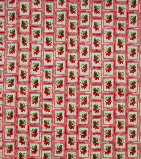 Vintage Strawberry Stamp on Pink Premium Cotton Fabric | JOANN Cute Fabric Prints, Strawberry Stamp, Journaling Spreads, Soft Pink Background, Making A Quilt, 1950s Fabric, Trendy Fabric, 70s Fabric, Fashion Design Classes