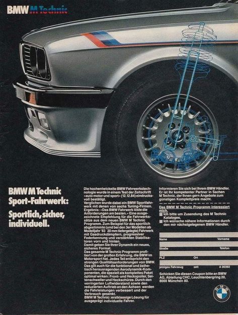 Vintage Bmw Poster, Bmw E36 Poster, Bmw E30 Poster, Bmw E30 Convertible, Car Advertising Design, Ferrari Poster, Automobile Advertising, Car Brochure, Vintage Poster Design