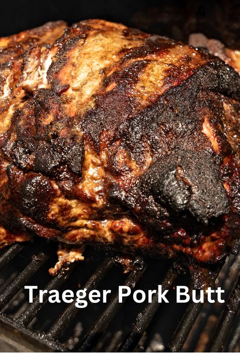 Traeger Pork Butt For Pulled Pork Recipe Brine Pork Shoulder, Traeger Smoked Pork Butts, Smoked Boston Button Recipe Electric Smoker, Traeger Pork Roast, Boston Button Recipes Pellet Smoker Pork, Pork Shoulder Traeger Recipes, Smoked Pulled Pork Recipe Traeger, Smoked Pork Butts On Pellet Grill, Traeger Pork Shoulder