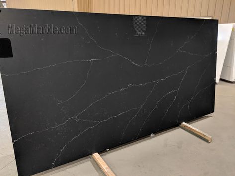 Black Quartz Countertops Slabs Dark Quartz Kitchen Countertops, Black Quartz Kitchen Countertops, Black Quartz Countertop, Black Quartz Countertops, Quartz Backsplash, Quartz Kitchen Countertops, Black Countertops, Quartz Kitchen, Small Studio Apartments