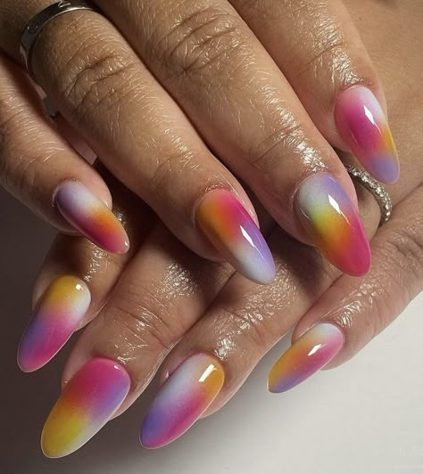 Airbrush Nails Designs, New Summer Nails, Health Nails, Nail Practice, Summer Nails Art, Magic Fingers, The Best Nails, Airbrush Nails, Latest Nail Trends