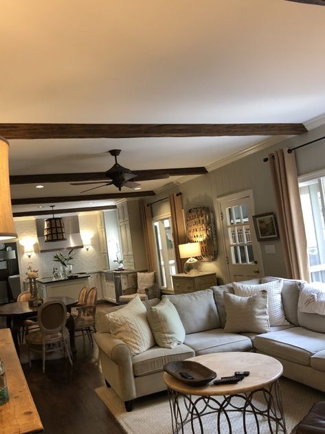 Low Ceiling Design, Beams Living Room, Vaulted Ceiling Living Room, Wood Workshop, High Ceiling Living Room, Low Ceiling Lighting, False Ceiling Living Room, Faux Beams, Faux Wood Beams