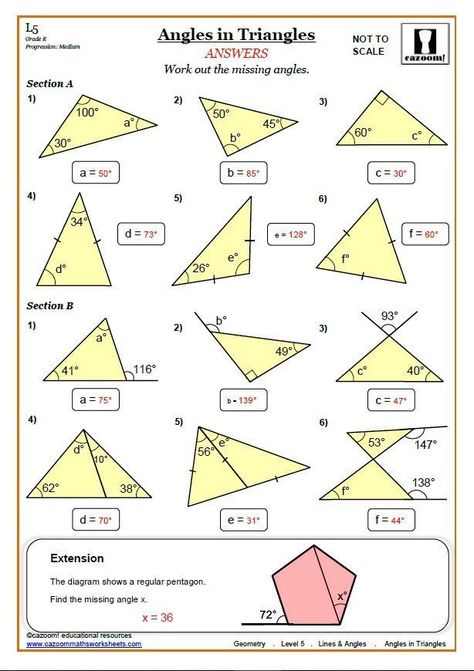 Year 7 Maths Worksheets, 10th Grade Geometry, Geometry Angles, Triangle Math, Supplementary Angles, Maths Worksheet, Triangle Angles, Angles Worksheet, Triangle Worksheet