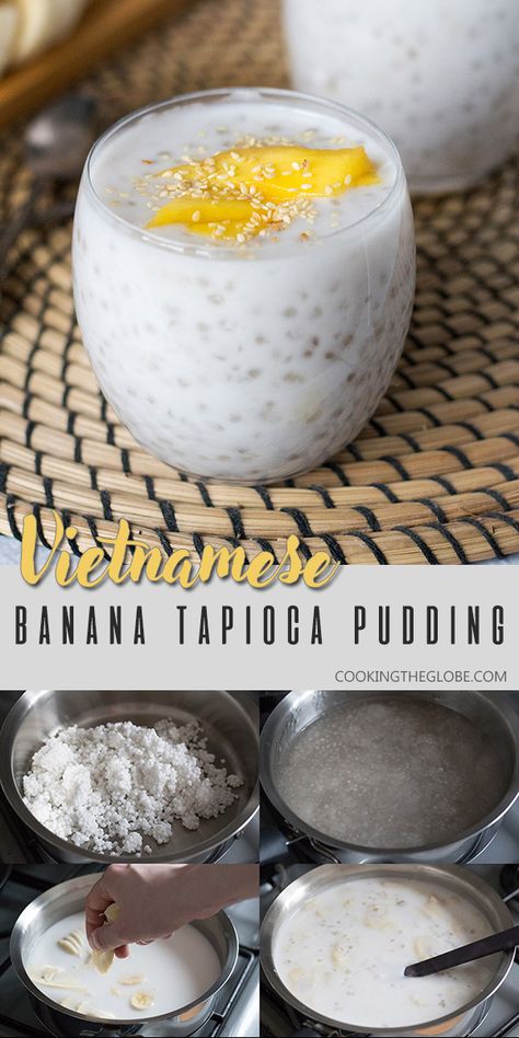 Tapioca Dessert, Tapioca Recipes, Vietnamese Dessert, Tapioca Pudding, Homemade Pudding, Homemade Snickers, Coconut Pudding, Cookies Bars, Tapioca Pearls