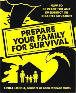 Share... This post is by Bernie Carr, apartmentprepper.com I am excited to feature Prepare your Family for Survival: How to be Ready for any Emergency or Disaster Situation, a book by Linda Loosli, founder of Food Storage Moms (foodstoragemoms.com). The … Continue reading → Survival Food Storage, Emergency Food Storage, 72 Hour Kits, Survival Books, Disaster Preparedness, Emergency Prepping, Survival Food, Survival Prepping, Emergency Kit