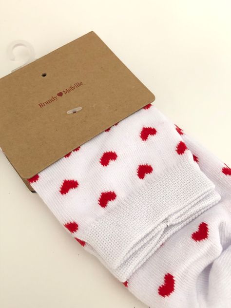 Heart Socks Aesthetic, Brandy Melville Heart Socks, Brandy Melville Socks, Coquette Wishlist, Coquette Socks, Coquette Accessories, Girly Core, Xmas Vibes, Birthday 16