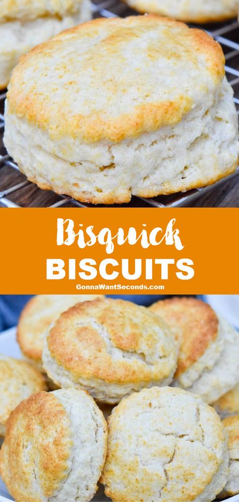 *NEW* This Bisquick biscuit recipe bakes up light and fluffy while staying moist and scrumptious inside. Plus, it opens so many tasty doors in the menu plan! #BisquickRecipes #BisquickBiscuits #RolledBiscuits #BisquickRolledBiscuits #BreakfastRecipes Bisquick Biscuit Recipe, Bisquick Recipes Biscuits, Bisquick Banana Bread, Bisquick Recipe, Bisquick Biscuits, Savoury Biscuits, Bisquick Recipes, Food Stamps, Menu Plan