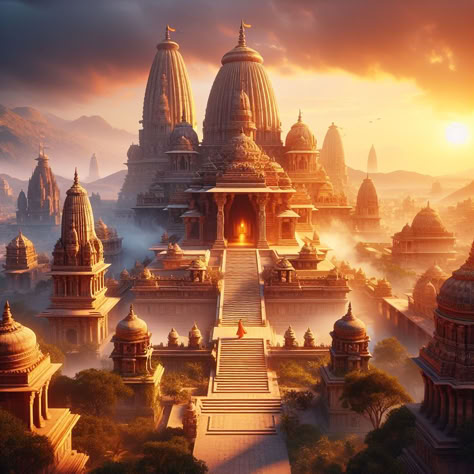 Ram Mandir With Hanuman, Ram Mandir Asthetic Pic, Ram Temple Ayodhya Wallpaper, Ramayana Wallpaper, Shree Ram Murti Ayodhya Hd Wallpaper, Ayodhya Background, Ayodhya Temple Images, Temple Background, Shri Rama