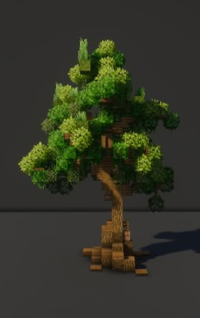 just started makeing trees any thoughts? Mc Tree Design, Minecraft Indoor Plant Ideas, Minecraft Cliffside Terraforming, Gray Sun Minecraft, Custom Oak Tree Minecraft, Minecraft Small Custom Tree, Minecraft Custom Jungle Tree, Minecraft Foliage, Minecraft Tree Base