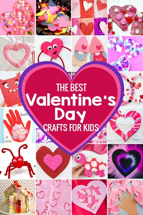 If you are looking for some cute valentines day crafts for kids, you will love these adorable valentine craft ideas. These easy-to-make valentine crafts are perfect for toddler, preschool, pre-k, kindergarten, first grade, 2nd grade, and 3rd graders to make for February 14th. From heart projects to cubpid, valenties for kids to make and more, these valentine art and craft ideas for preschoolers are just what you've been looking for! Vday Crafts, Valentine Card Crafts, Kindergarten Valentines, Valentine Art Projects, Easy Valentine Crafts, Valentine's Day Crafts For Kids, Preschool Valentines, Valentines Day Coloring, Valentine Activities