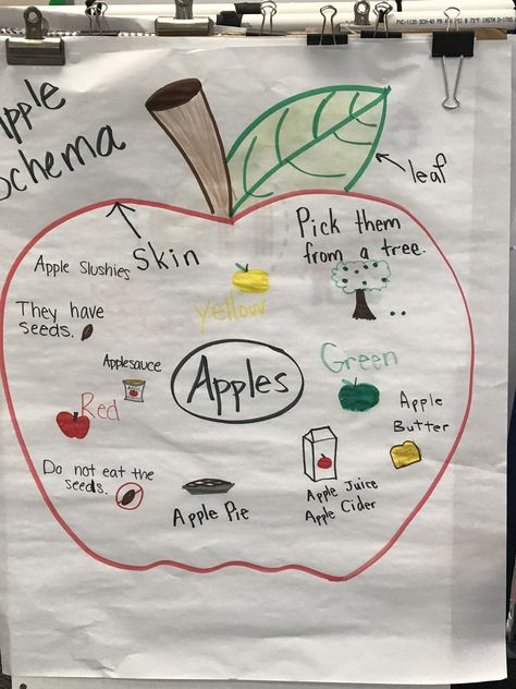 Apple Anchor Chart, Apple Inquiry Kindergarten, Apple Tasting Graph Kindergarten, Parts Of An Apple Anchor Chart, Apple Week First Grade, Kindergarten Anchor Charts, Classroom Lesson Plans, Apple Theme, Kindergarten Science