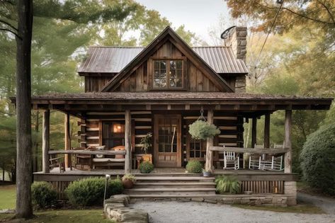 Cabin Wrap Around Porch, Log Cabin Front Porch, Cabin Front Porch, Log Cabin Porch, Log Cottage, Cabin Porch, Cabin Rustic, Log Cabin Rustic, Rocking Chair Porch