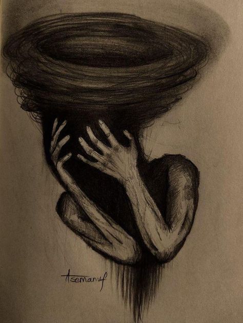 Meaningful Drawings, Deep Art, Meaningful Art, Dark Art Drawings, Dark Art Illustrations, Sketchbook Art, Drawing Inspo, Scary Art, Charcoal Drawing