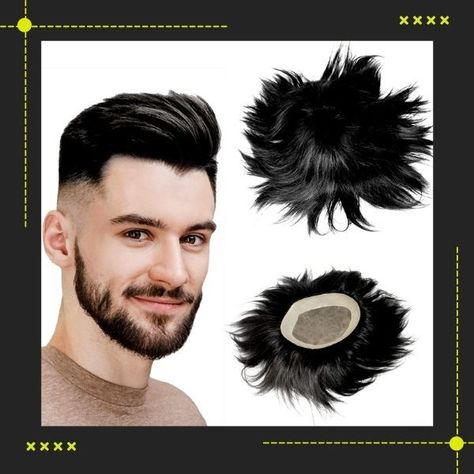 Choose your hair patch and get a gallant look with our natural-looking human hair patches. Book Your Appointment Today 📞 9948081111 Hair Patches For Men, Hair Replacement For Men, Hair Wigs For Men, Brown Hair Men, Human Hair Pieces, Bald Patches, Hair Toupee, Hair Fixing, Indian Human Hair