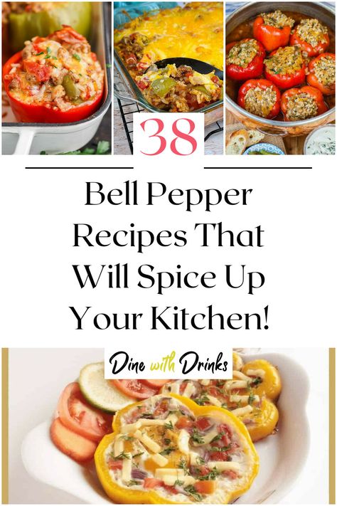 Collage of 4 bell pepper recipes. Colored Pepper Recipes, Bell Pepper Side Dish, Hellofresh Vegetarian, Pepper Recipes, Bell Pepper Recipes, Peppers Recipes, Stir Fries, Bell Pepper, Flavorful Recipes