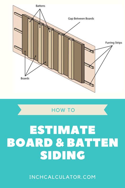 Learn how to estimate board and batten siding materials and how to lay it out evenly. Replace Siding With Board And Batten, Batton Board Siding Exterior, Vinyl Siding Installation, Board And Batten Exterior, Vinyl Board, Clapboard Siding, Batten Wall, Siding Options, Vertical Siding