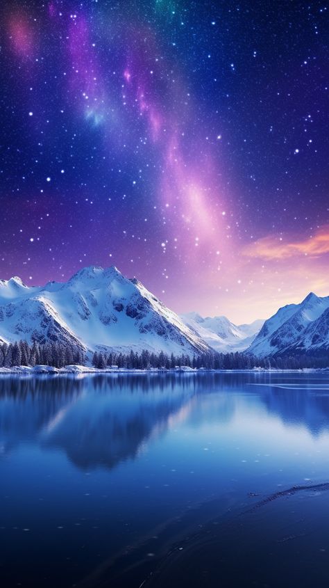 Aurora Borealis Aesthetic, Purple Aurora, Northern Lights Painting, Dream Pictures, Aurora Borealis Northern Lights, Mystical Places, Pretty Landscapes, White Snow, Winter Scenery