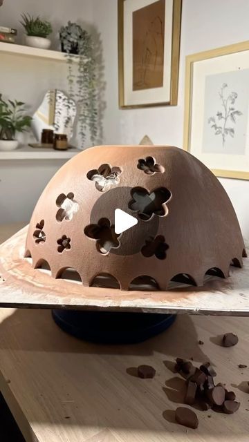 Ceramic Lampshade Pottery, Ceramic Lampshade, Clay Videos, Ceramic Lamp, Pottery Making, Contemporary Ceramics, Pottery Studio, Functional Art, Clay Creations