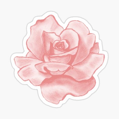 Flower Stickers | Redbubble Rose Sticker, Idee Cricut, Preppy Stickers, Tumblr Stickers, Stickers Cool, Stickers Kawaii, Stickers Redbubble, Scrapbook Stickers Printable, Floral Stickers