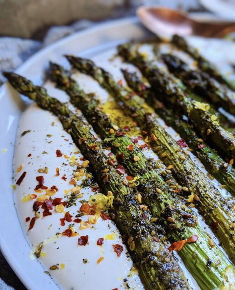 Asparagus Recipes, Feta Recipes, Seasonal Produce, Whipped Feta, Winter Dinner Recipes, Fresh Asparagus, Winter Dinner, Roasted Asparagus, Half Baked Harvest