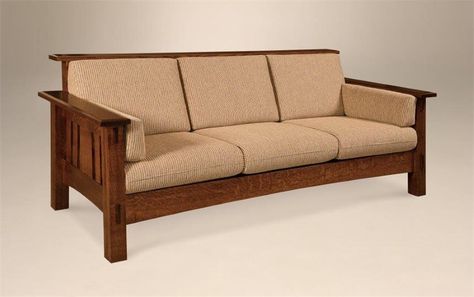 Wooden Couch, Sofa Design Wood, Oak Sofa, Wooden Sofa Set Designs, Mission Furniture, Wooden Sofa Designs, Simple Sofa, Wooden Sofa Set, 2x4 Furniture