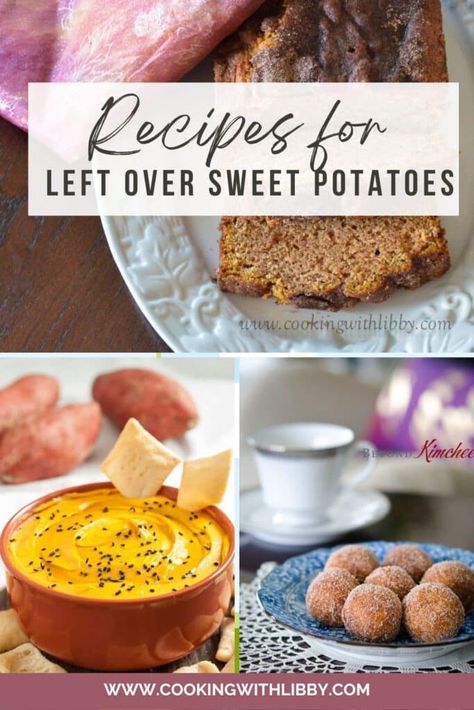 This roundup for Recipes for Left Over Sweet Potatoes will take the guesswork out of figuring out what to do with your holiday left overs! #sweetpotatoes #easyrecipes #holidays What To Do With Leftover Sweet Potato Casserole, Leftover Candied Yam Recipes, 1 Sweet Potato Recipe, What To Do With Baked Sweet Potatoes, Uses For Leftover Sweet Potatoes, What To Do With Cooked Sweet Potatoes, What To Do With Left Over Sweet Potato Casserole, Leftover Yams Recipes, What To Do With Leftover Sweet Potatoes