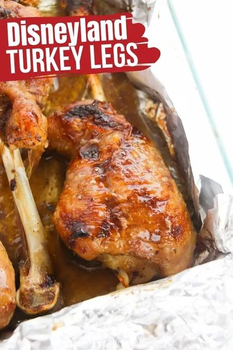 Fried Turkey Legs Recipe, Disneyland Turkey Leg Recipe, Turkey Leg Brine, Turkey Drumstick Recipe, Baked Turkey Legs, Roasted Turkey Legs, Quick Turkey, Turkey Leg Recipes, Turkey Drumsticks