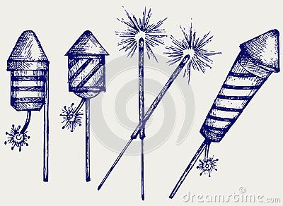 Roman Candles Fireworks, Fireworks Drawing, Fireworks Illustration, Firework Tattoo, Cartoon Fireworks, How To Draw Fireworks, Blackboard Art, Inktober 2023, Roman Candle