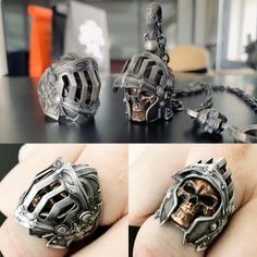 Dark Rings For Men, Custom Rings For Men, Cool Men Rings, Cool Mens Rings, Knight Ring, Cool Rings, Cool Rings For Men, Dark Rings, Cool Ring