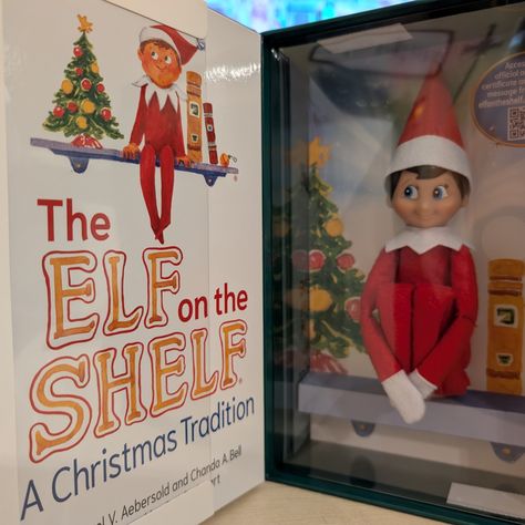 Charming Elf On The Shelf Set. Perfect For Holiday Fun. Includes Elf And Book. Boy Elf The Elf On The Shelf, Christmas Tradition, The Elf, Christmas Traditions, On The Shelf, Elf On The Shelf, Holiday Fun, Elf, Red White